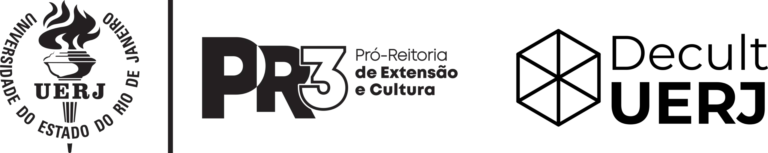 Marcas da UERJ , Pró-reitoria de Extensão e Cultura  - PR3 e Departamento Cultural - Decult