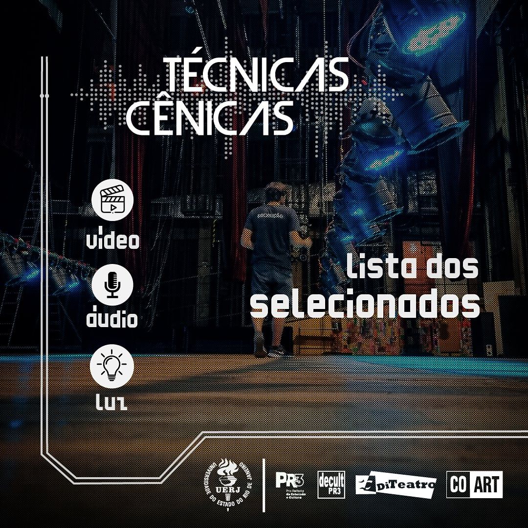 Divisão de Teatro anuncia lista de selecionados para o curso de técnicas cênicas