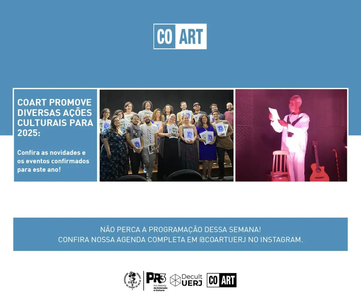 COART PROMOVE DIVERSAS AÇÕES CULTURAIS PARA 2025