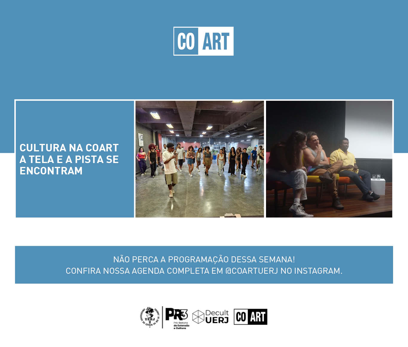 Cultura na COART a tela e a pista se encontram